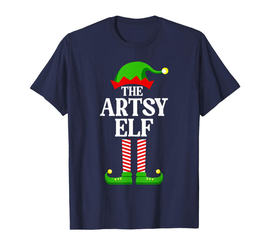 Artsy Elf Family Matching Group Funny Christmas T-Shirt