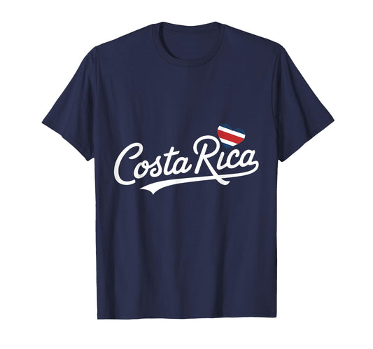 Costa Rica Heart Vacation Tropical Pura Vida Costa Rica Flag T-Shirt