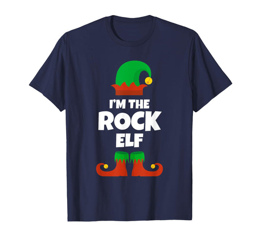 I'm The Rock Elf Family Pajama Christmas And Roll Music T-Shirt
