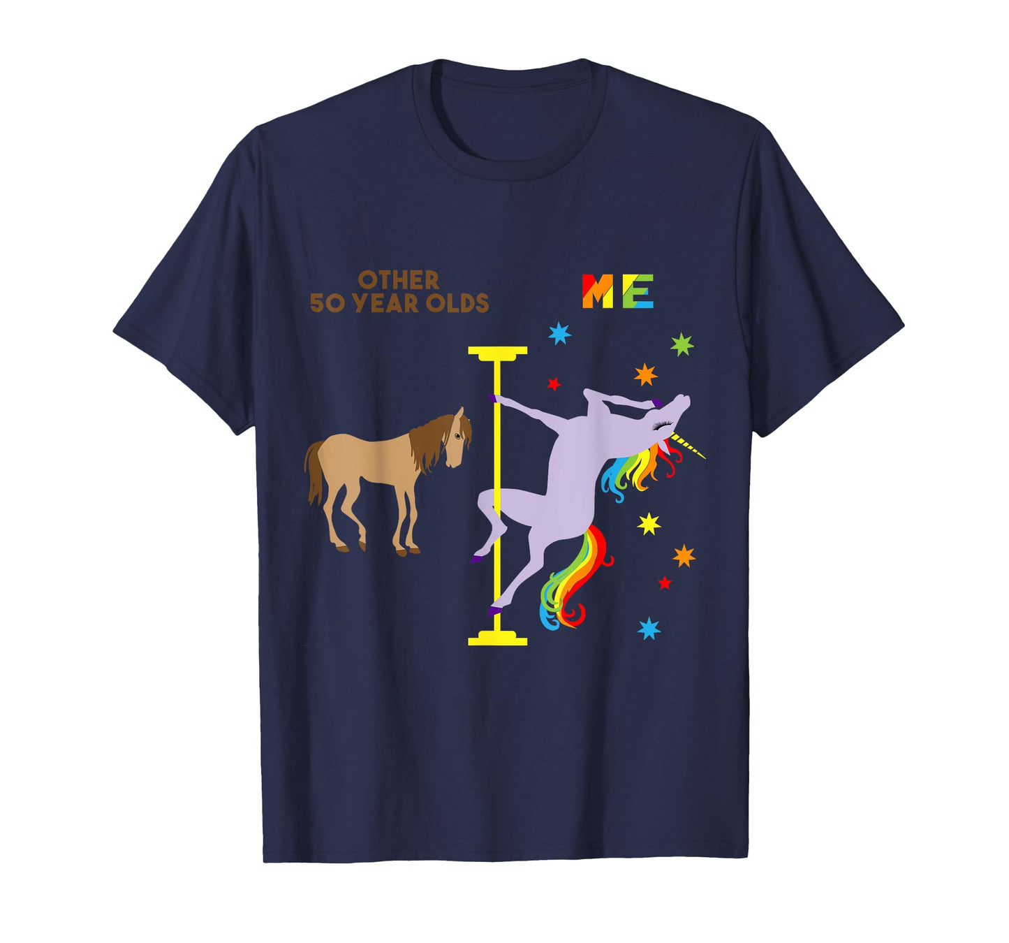 Funny 50th Birthday Gift Rainbow Unicorn 50 Years Old T-Shirt