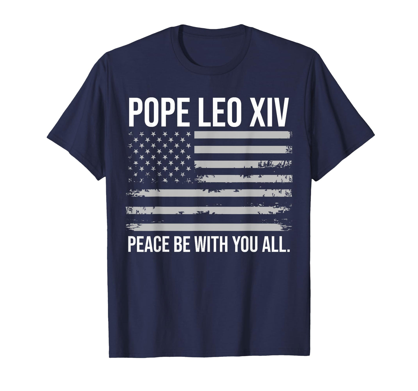 Pope Leo XIV 14th First american pope usa flag vintage T-Shirt