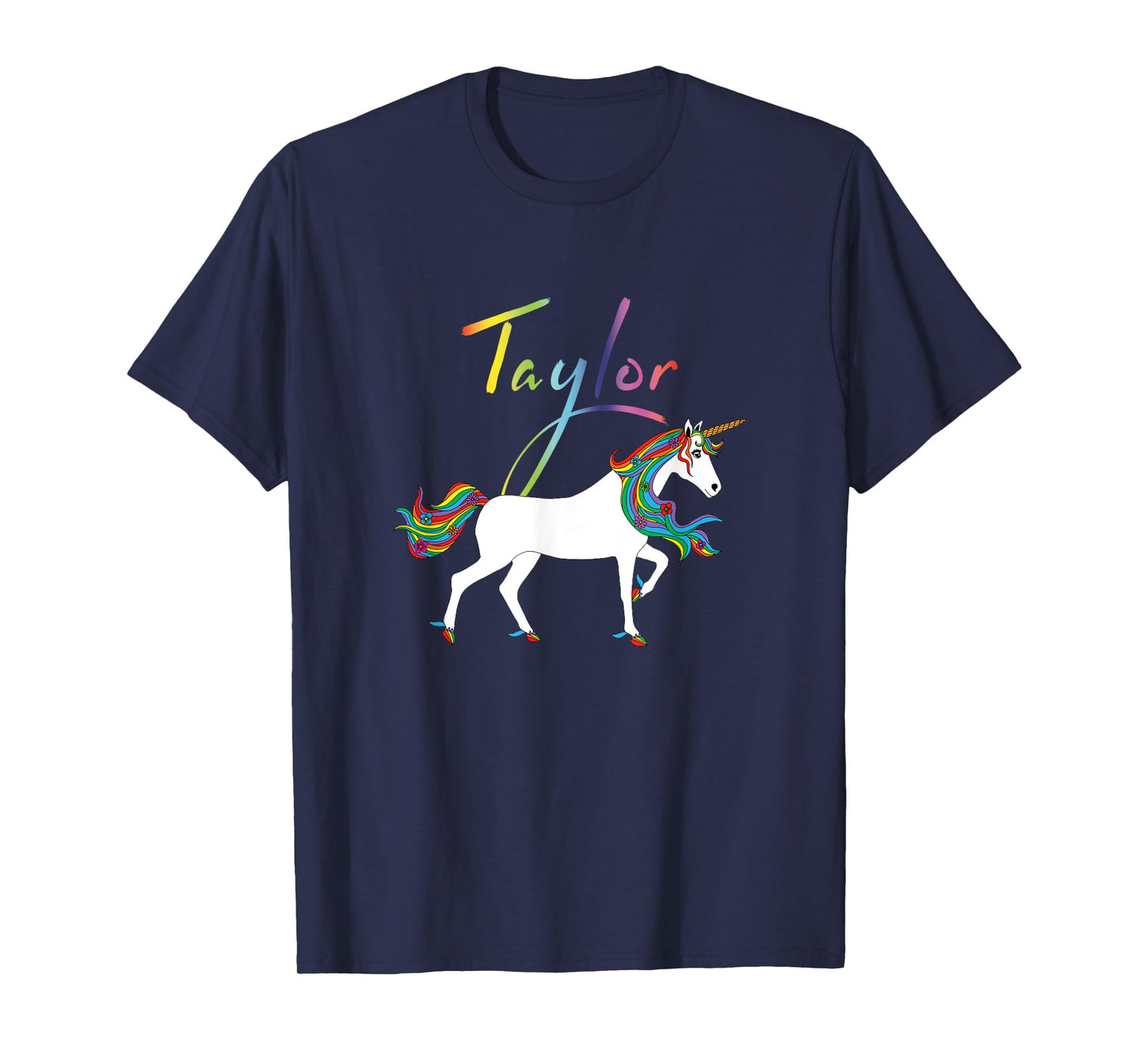 Taylor Personalized First Name Unicorn T-Shirt