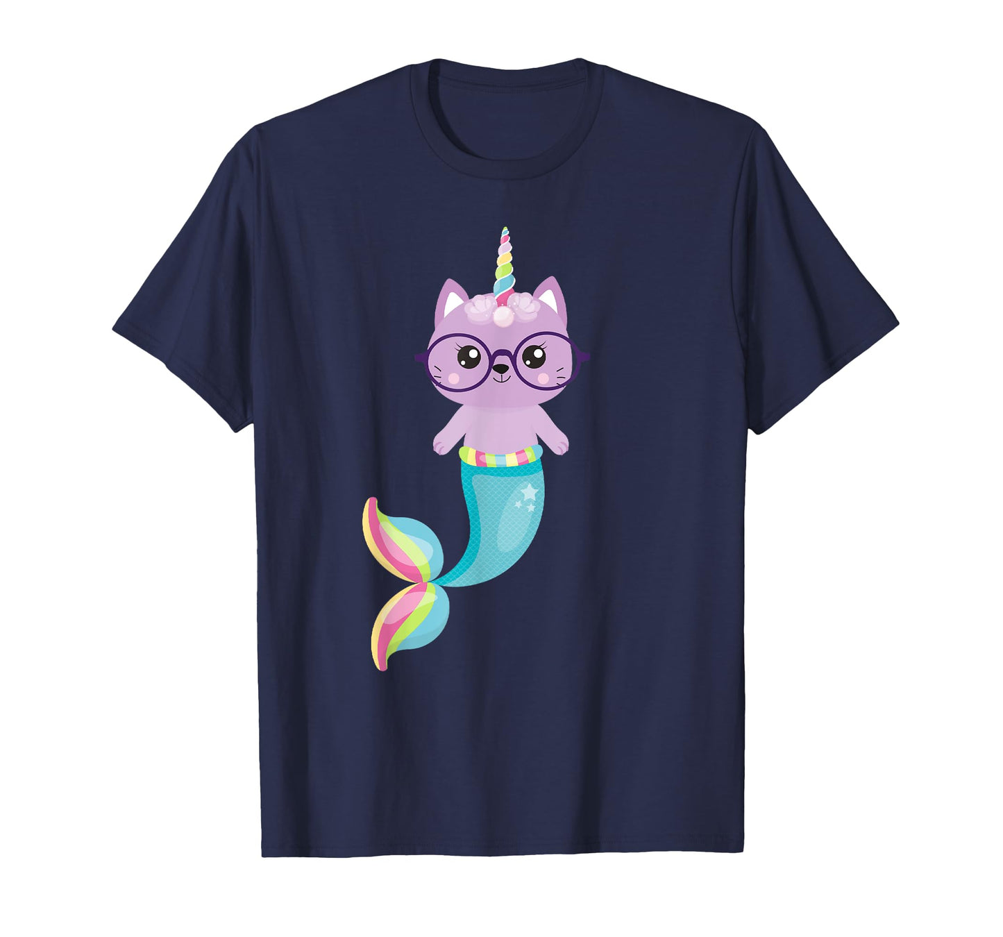 Caticorn Mermaid Unicorn Cat T-Shirt