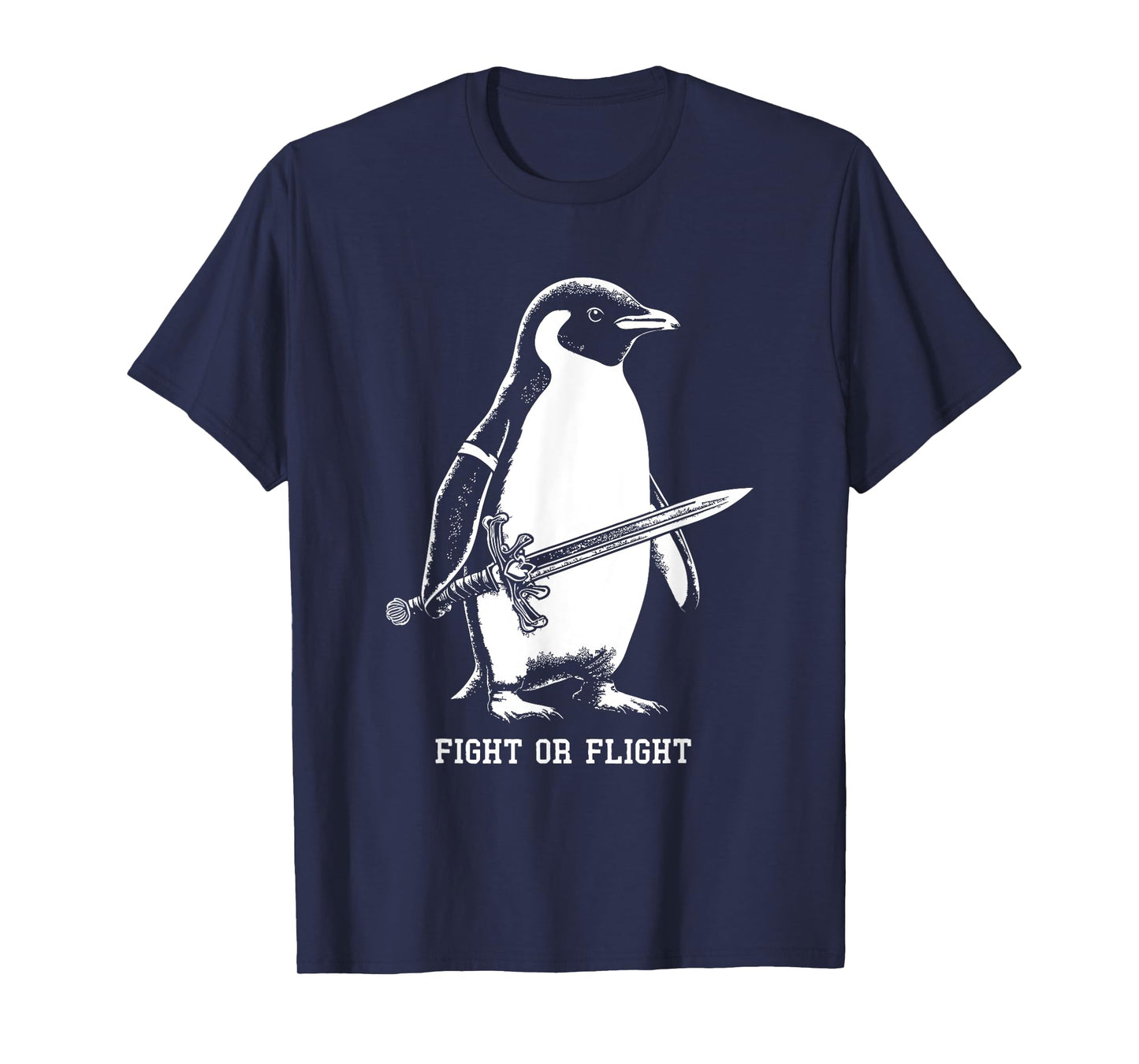Fight or Flight Penguin T-Shirt - Black - Men's - Small - Short Sleeve - Penguin Print - Classic Fit - Bird Print