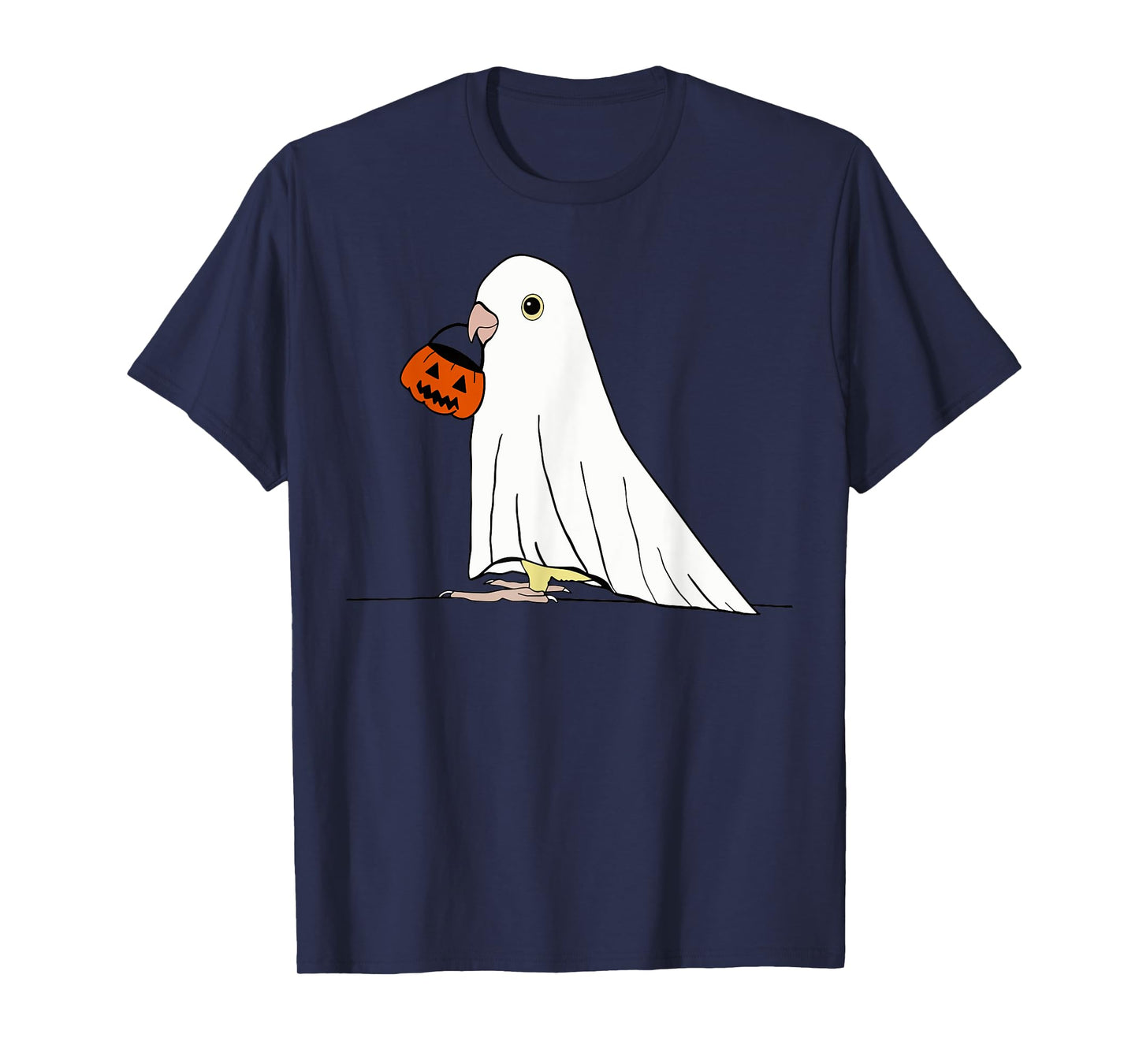 Parrot Ghost Pumpkin Funny Birds Lover Halloween Costume T-Shirt
