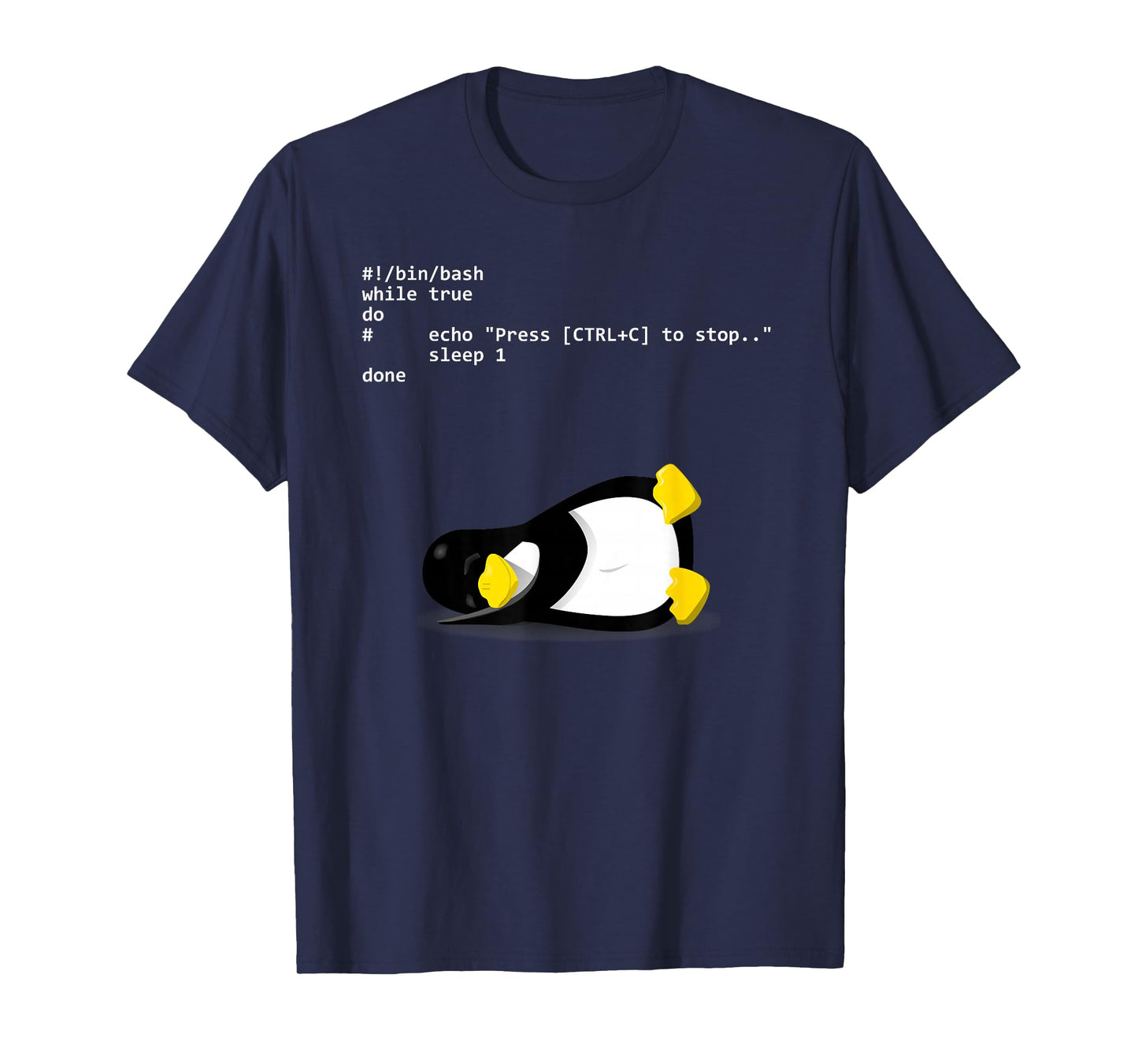 Sleeping Tux Loop Linux Geek Nerd Penguin T-Shirt T-Shirt