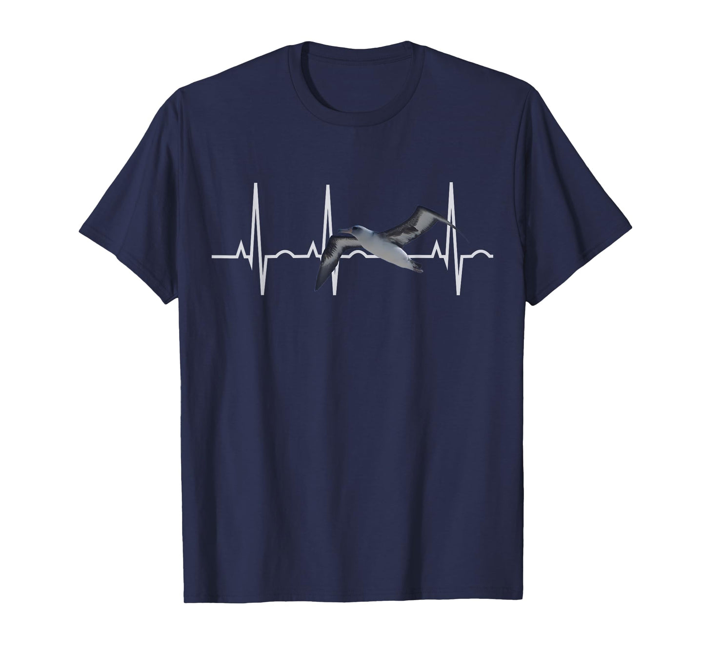 Albatross Shirt - Laysan Albatross Birder Heartbeat T-Shirt