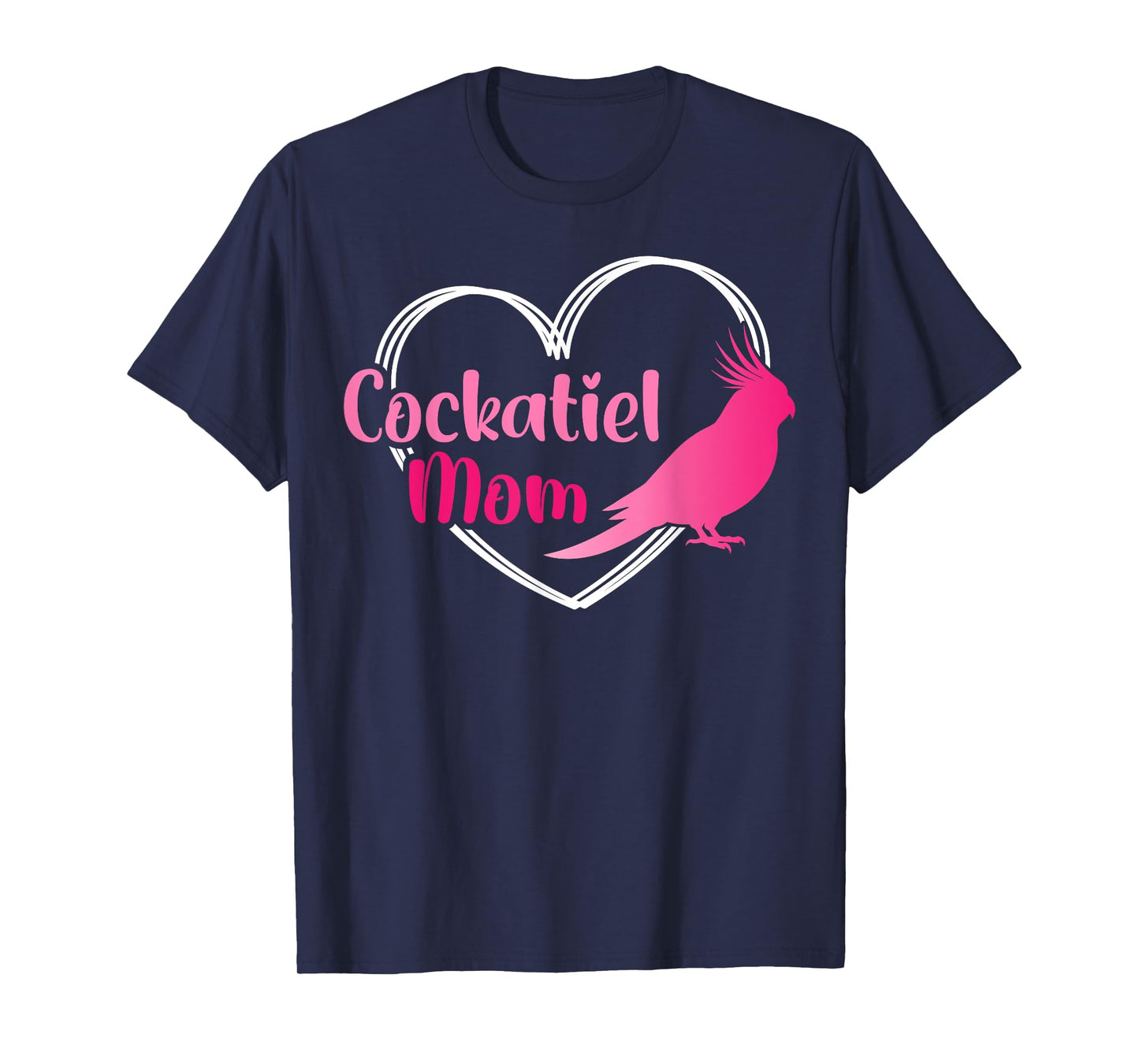Heart Cockatiel Mom Cockatiel Bird T-Shirt