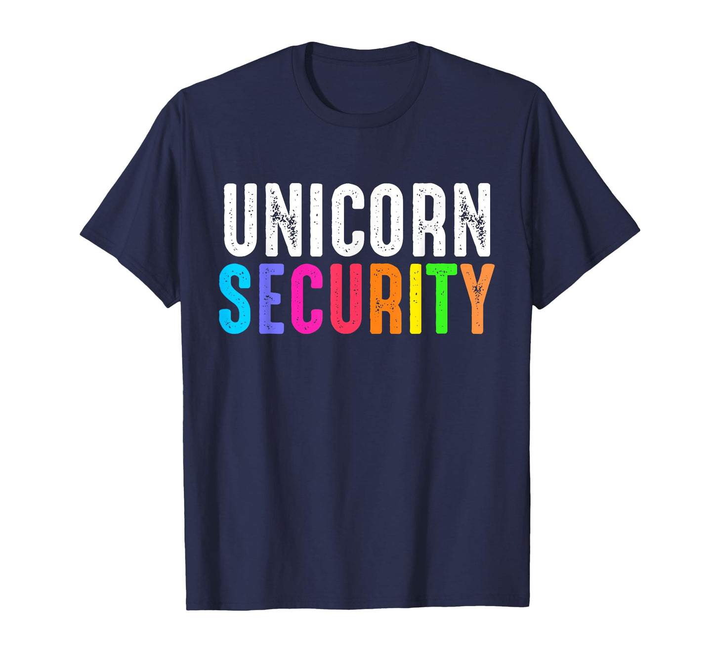 Halloween Dad Mom and Daughter Costume Unicorn Security T-Shirt