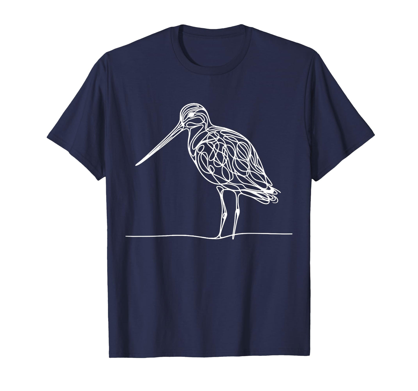 Line Art Bird & Ornithologist Marbled Godwit T-Shirt