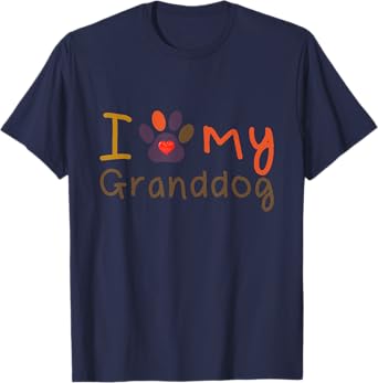 I Love My Granddog Fall Shirt for Dog Grandpas and Grandmas T-Shirt