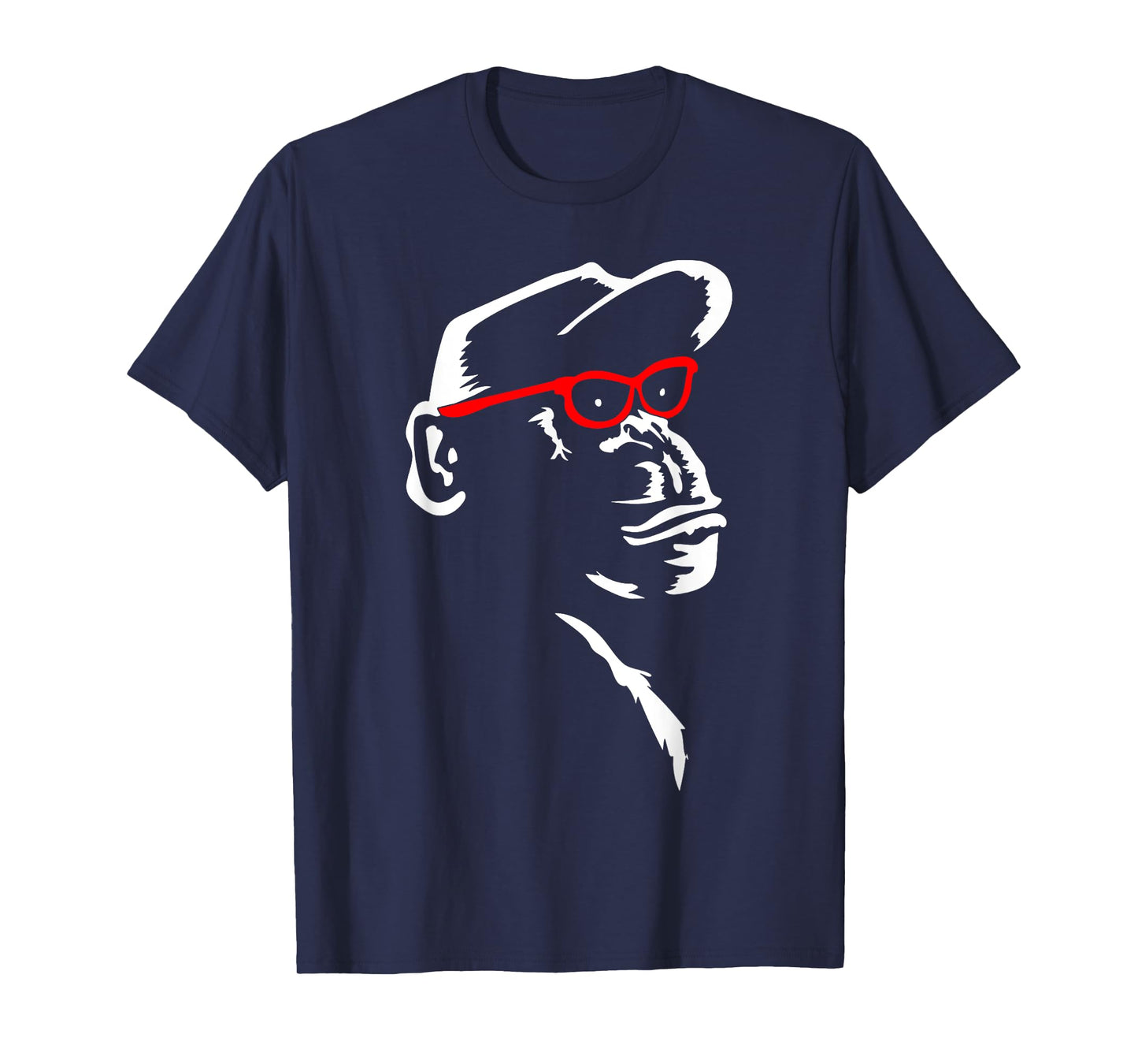Monkey With Red Glasses Funny Animal Lover Cool T-Shirt