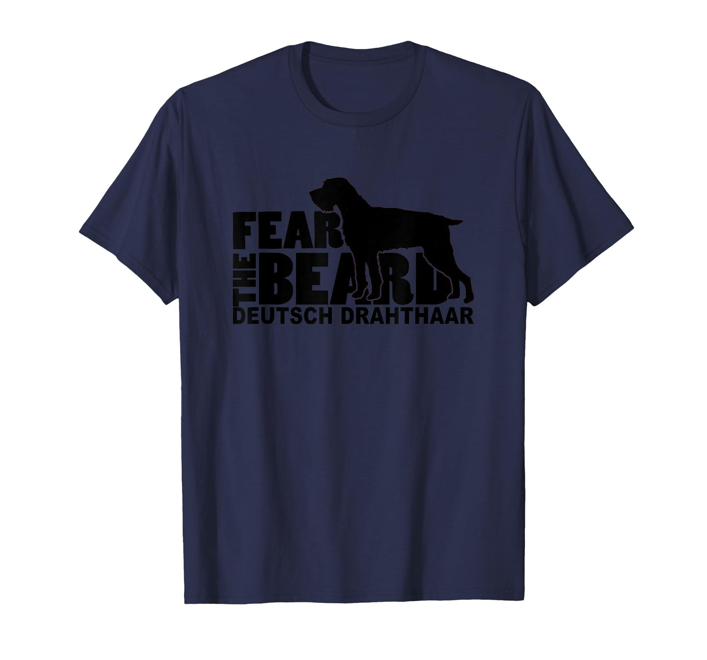 Dog Lover T-Shirts by Traciwithani - Fear the Beard Deutsch Drahthaar Unisex Adults Grey T-Shirt