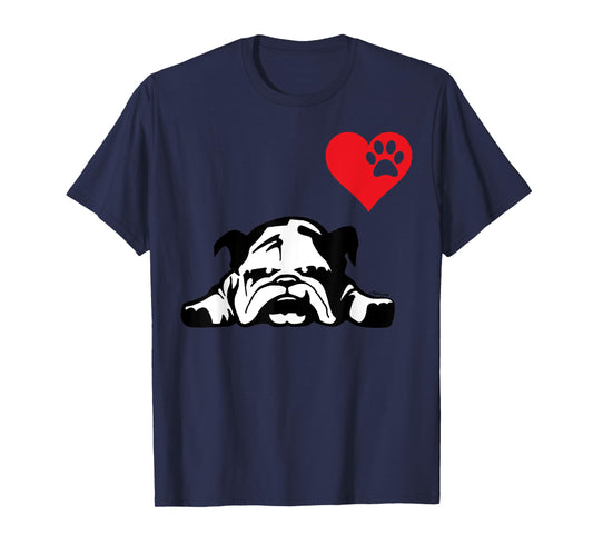 English Bulldog TShirt I LOVE MY ENGLISH BULLDOG DOG Men Women Girls Kids T-Shirt