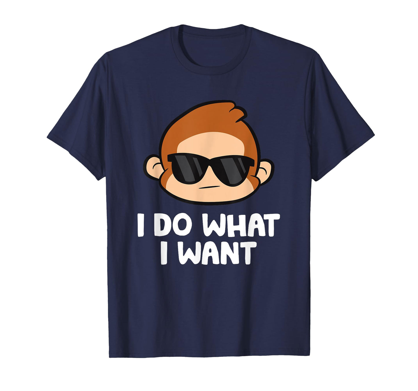 Cute Monkey And Ape Tees And Gifts - Monkey Lover - I Do What I Want Funny Monkey T-Shirt - Unisex-Adults, Kids - Black - Small - Short Sleeve - Classic Fit - Cotton, Cotton Blend