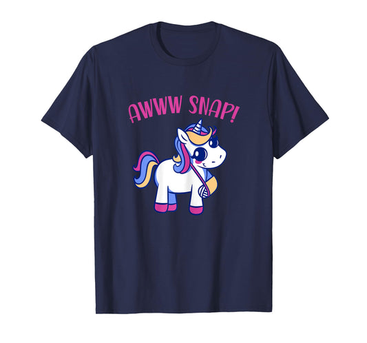 Unicorn Broken Arm Awww Snap for Girls T-Shirt