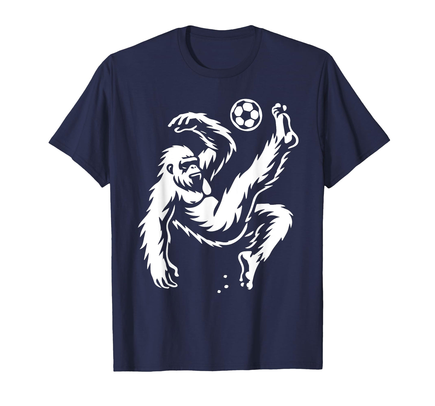 Funny Bigfoot Playing Soccer, Sasquatch Bicycle Kick Soccer T-Shirt