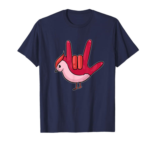 Asl Ily Shirt American Sign Language Bird I love You Gift T-Shirt