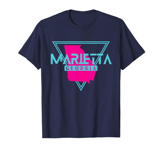 Marietta Georgia Souvenir GA Retro Triangle T-Shirt