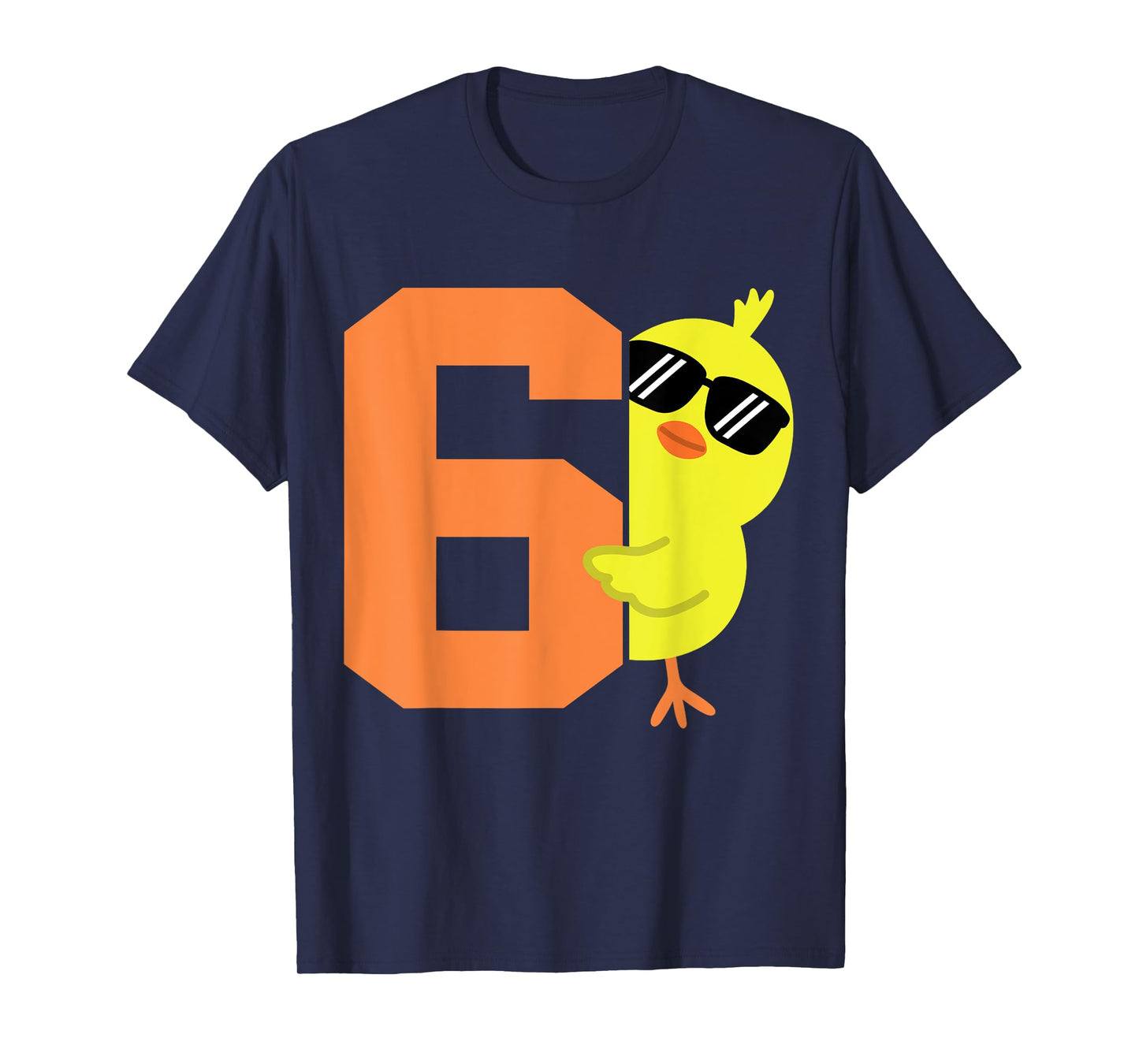 Kids 6th Birthday Chicken Themed Cute 6 Year Old Boys Chick T-Shirt