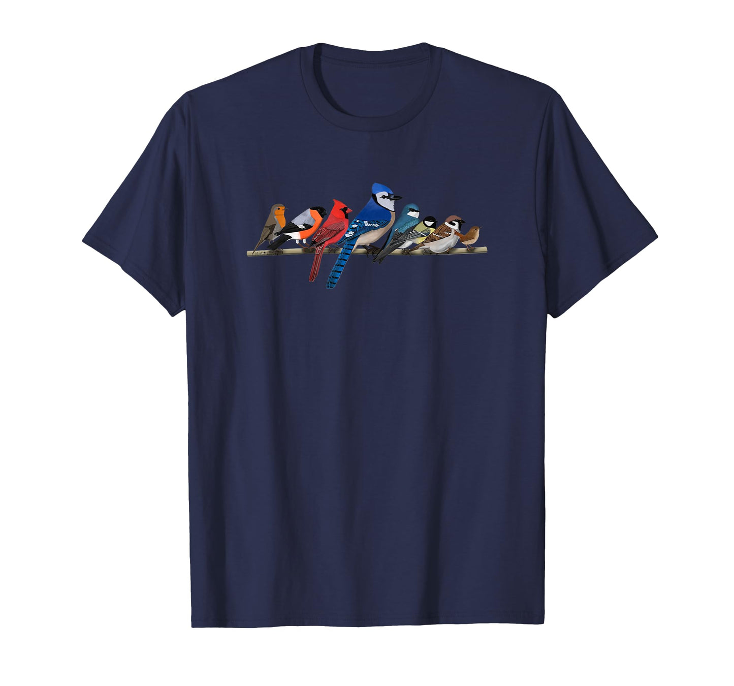 Garden Birds Blue Jay Bullfinch Ornithologist Biologist T-Shirt