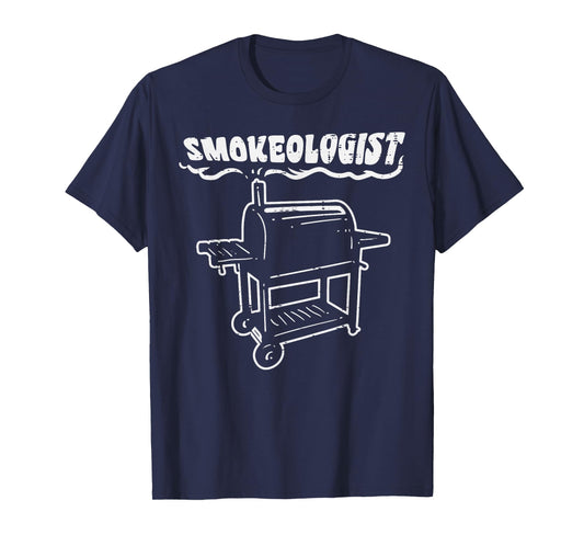 Smokeologist Funny Bbq Barbecue Grill PitDad Men T-Shirt