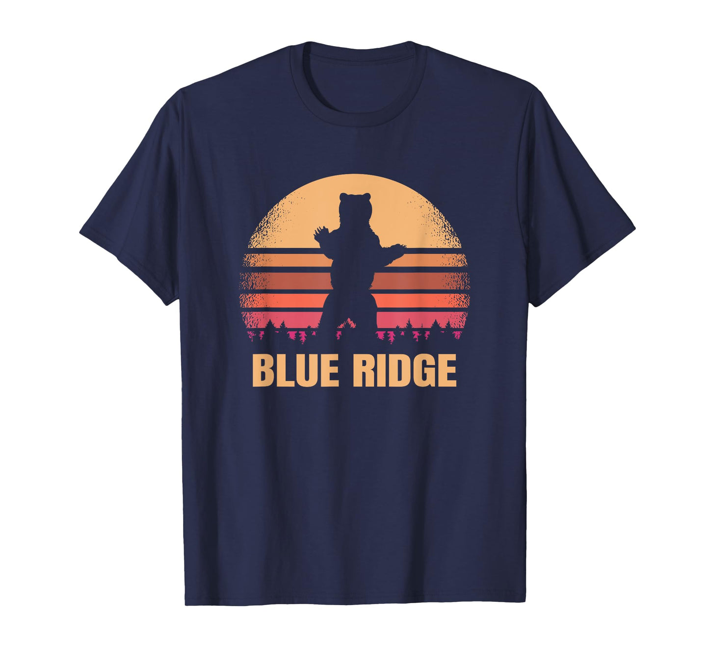 Blue Ridge Georgia Vintage Bear Distressed 70s 80s GA Sunset T-Shirt