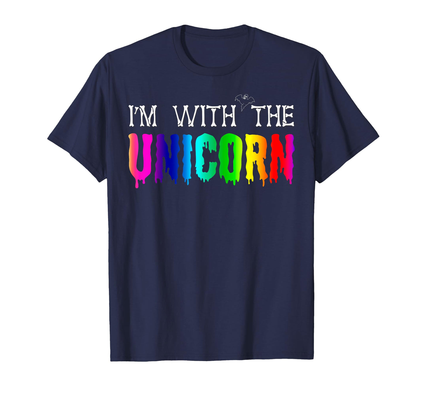I'm With Unicorn Funny Rainbow Couple Halloween Cosplay T-Shirt