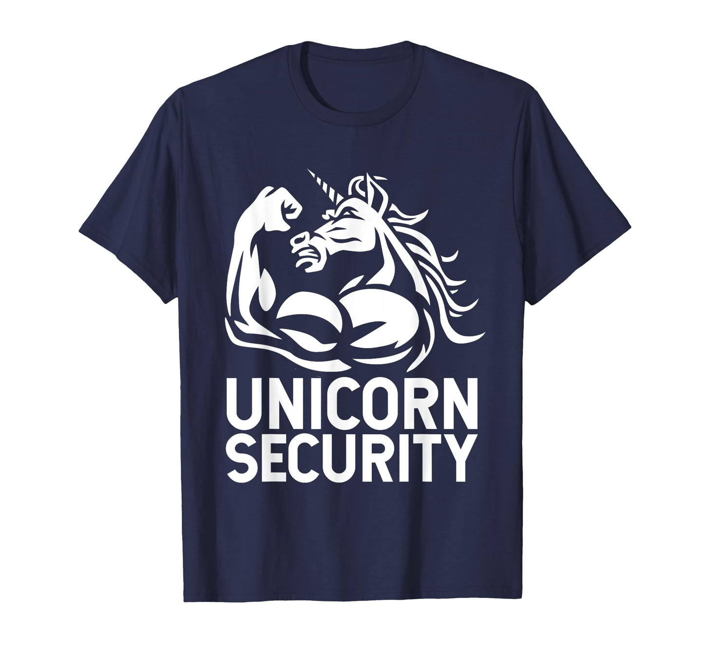 Unicorn Security Halloween Dad Mom Daughter Adult Costume T-Shirt