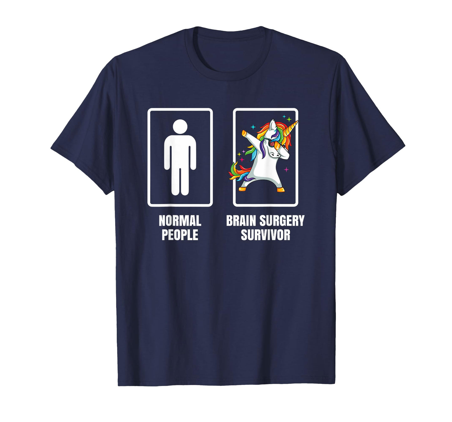 Dabbing Unicorn Brain Surgery Survivor Recovery Get Well T-Shirt