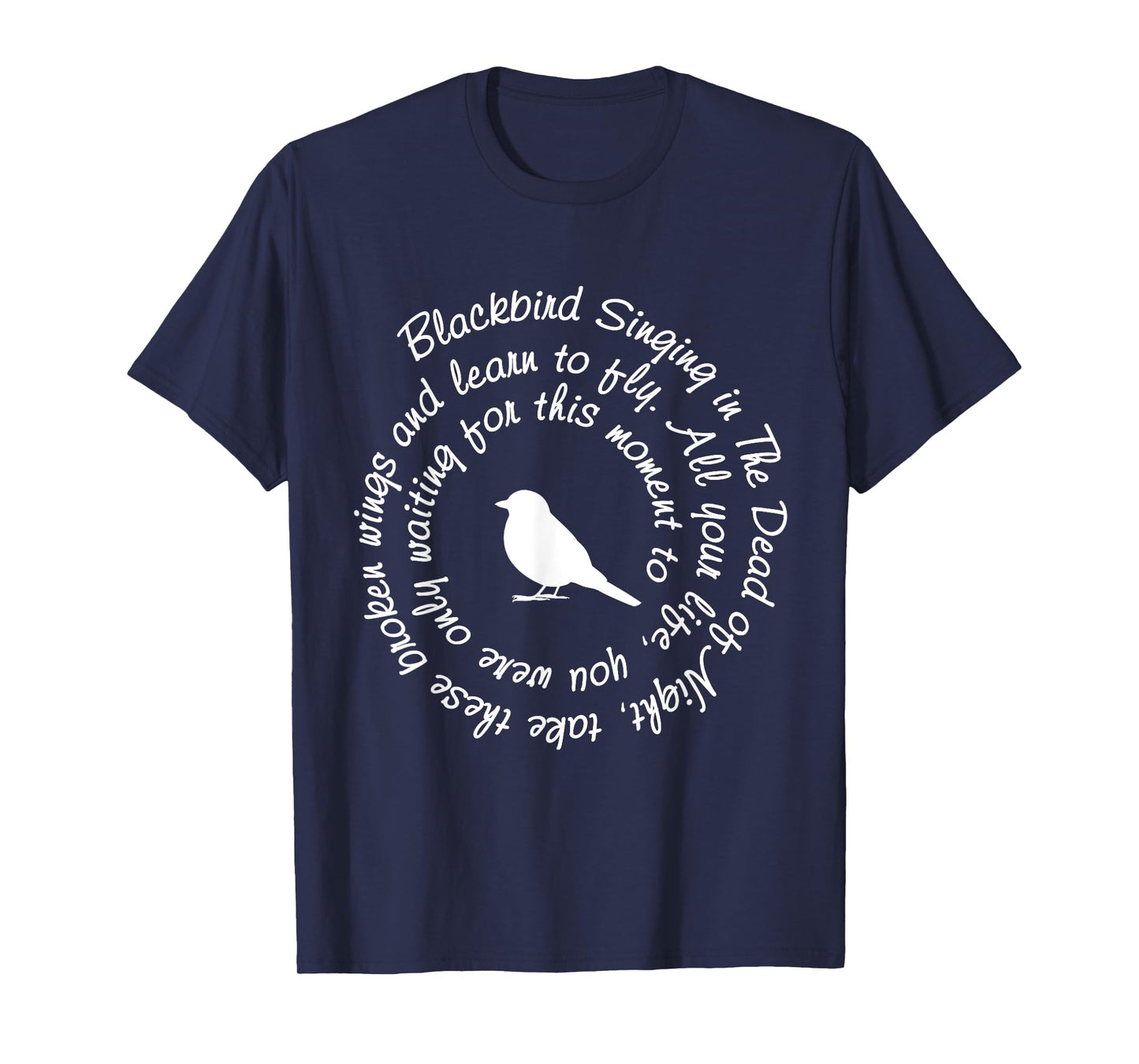 Blackbirds Singing In The Dead Of Night Vintage Retro Birds T-Shirt