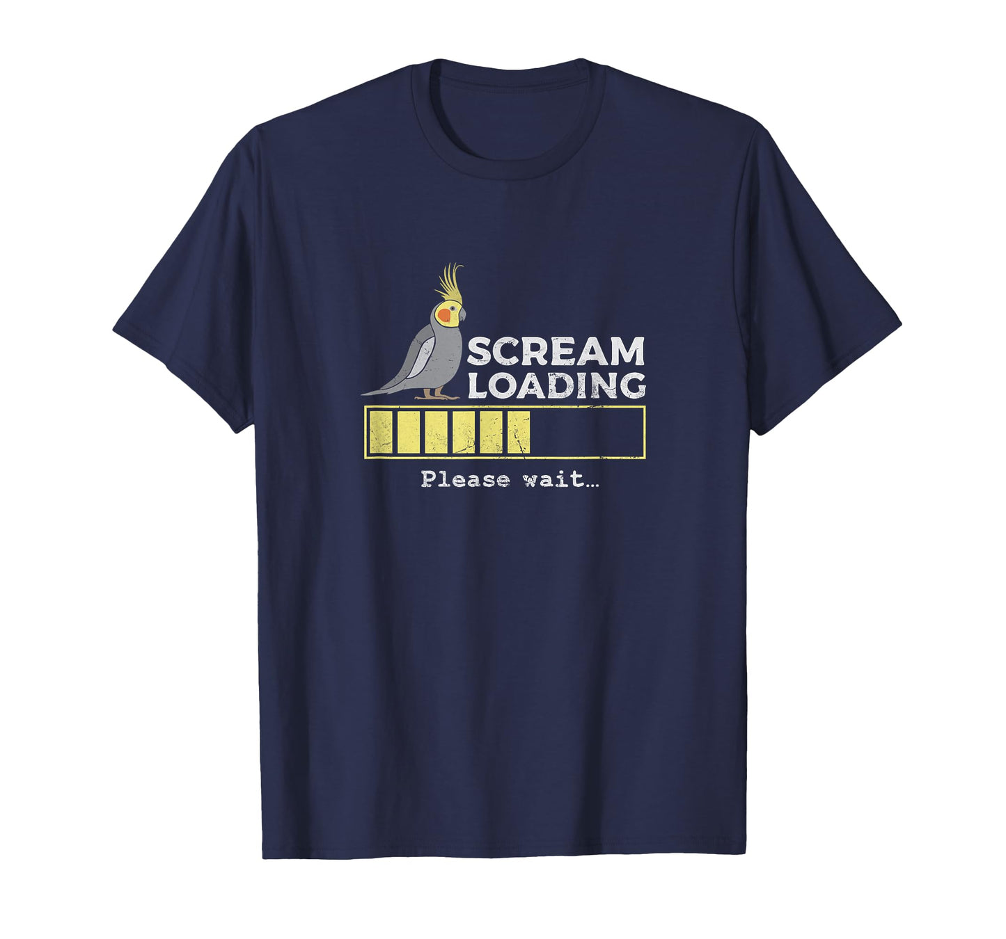 Scream Loading Cockatiel Cockatoo Quarrion Weiro Bird Grunge T-Shirt