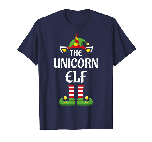 Unicorn Elf Family Matching Group Christmas T-Shirt
