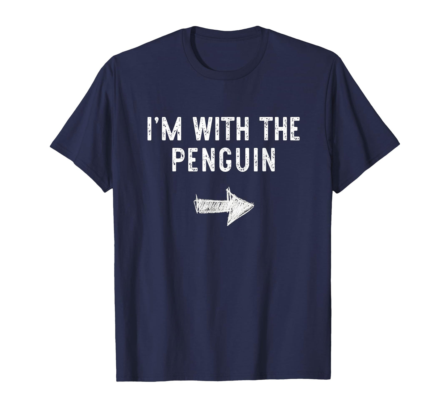 I'm With The Penguin Costume Halloween Matching Couple T-Shirt