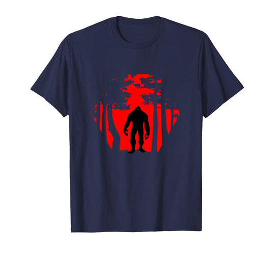 Scary Bigfoot in the woods T-Shirt