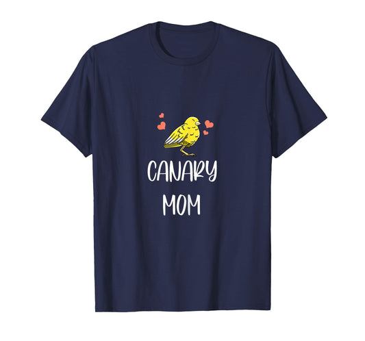 Canary Mom Leaf Pattern Cool Fowl Finch Pet Bird Lover Gift T-Shirt