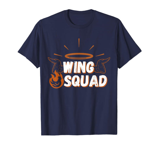 Chicken BBQ Wings Squad Family Party Wing lovers T-Shirt, Small, Black