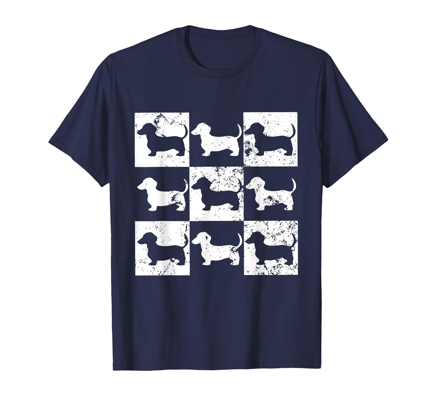 Dachshund Checkerboard Tee - Weiner Dog Lovers Dachshund T-Shirt