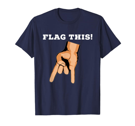 Flag This Upside Down Horns T-shirt T-Shirt