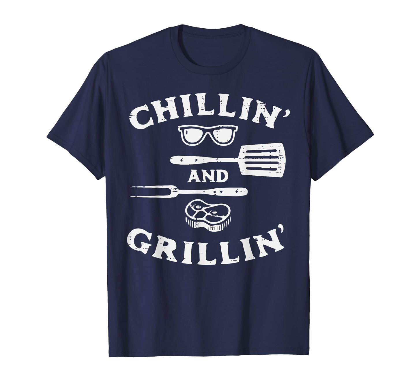 Bbq Grillin Chillin Barbecue Grill Master Dad Men Women Kids T-Shirt