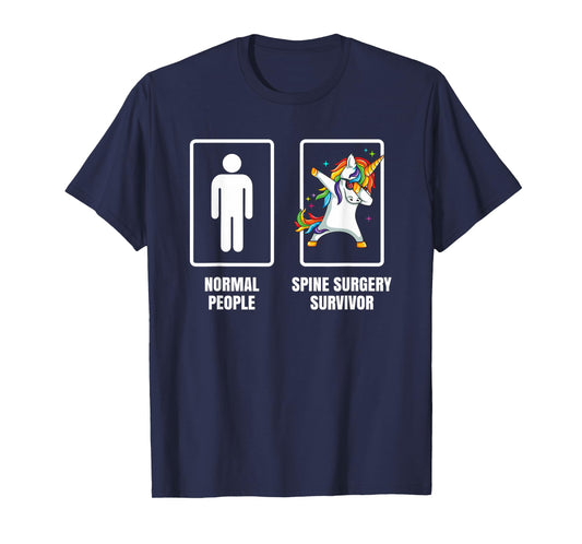 Dabbing Unicorn Spine Surgery Survivor Recovery Get Well T-Shirt