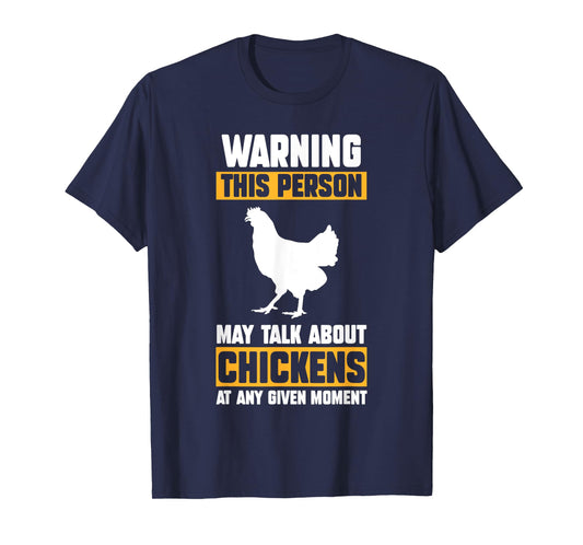 Chicken Farmer Gifts Kids Unisex-Adults Chicken Themed T-Shirt Black Small Crew Neck Short Sleeve Modern Chicken Design Lightweight T-Shirt
