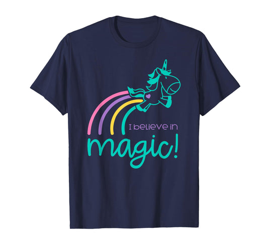 I Believe In Magic Colorful Unicorn T-Shirt