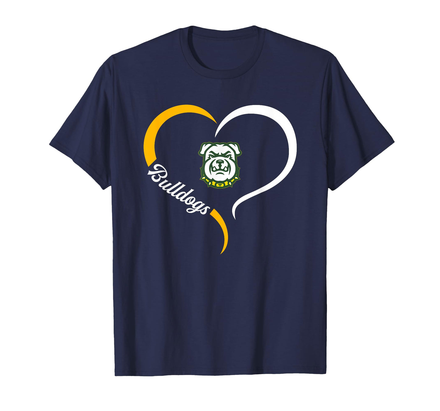 Tracy Bulldogs Logo Half Heart Slogan HS T-Shirt