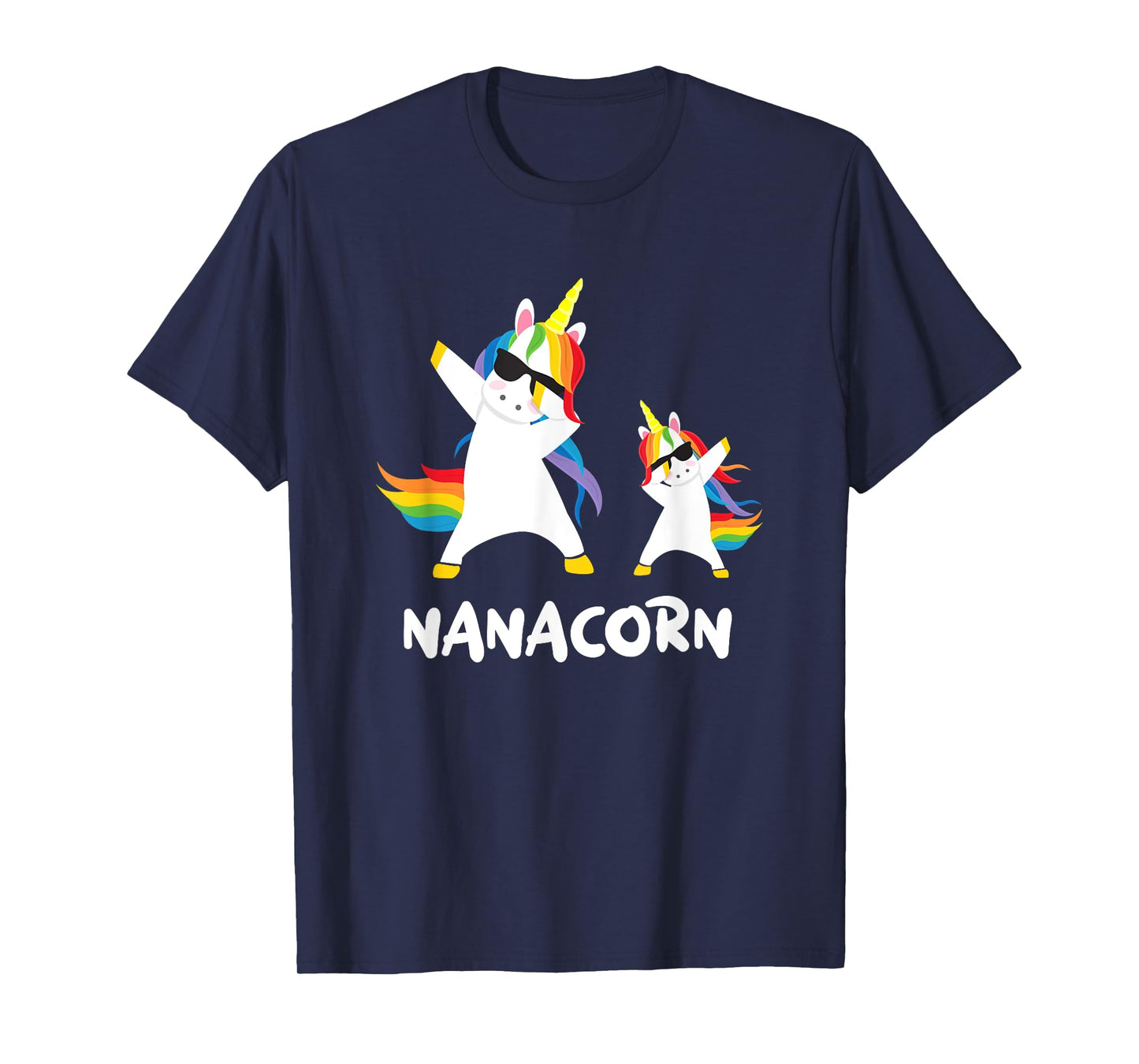 Funny Grandma Nana Gigi Nana Unicorn Nanacorn Dabbing Shirt T-Shirt