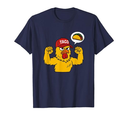 TACO Angry Chicken Hat Patriotic Funny T-Shirt