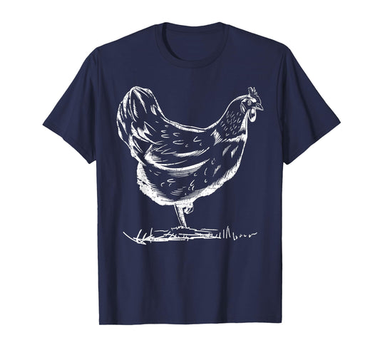 Chicken Drawn Chickens Farmer Chicken Farmer T-Shirt