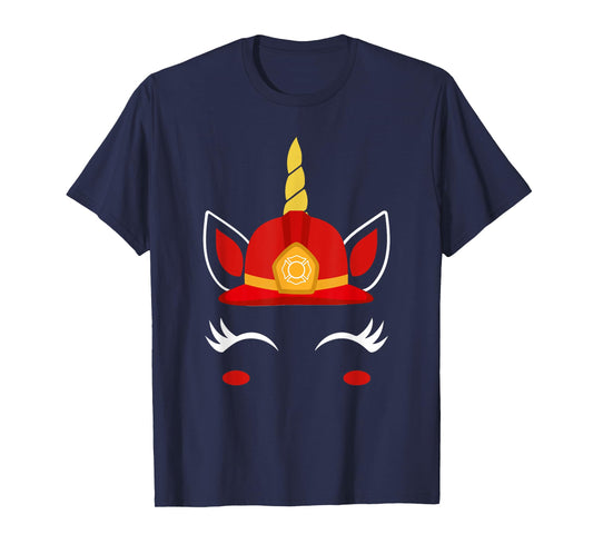 Unicorn Firefighter-Funny Fireman Birthday Party T-Shirt