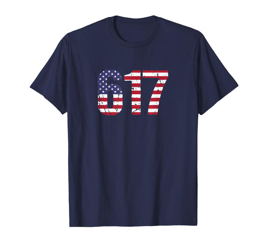 617 Massachusetts Area Code T-Shirt