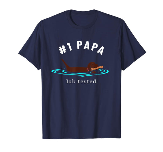 Lab Grandpa Chocolate Labrador Retriever Dog #1 Papa Men T-Shirt